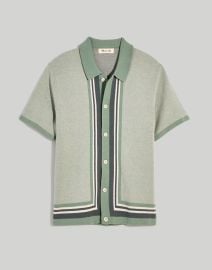 Button-Up Sweater Polo in Stripe at Madewell